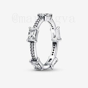 Pandora Rectangular Bars Sparkling Pavé Ring